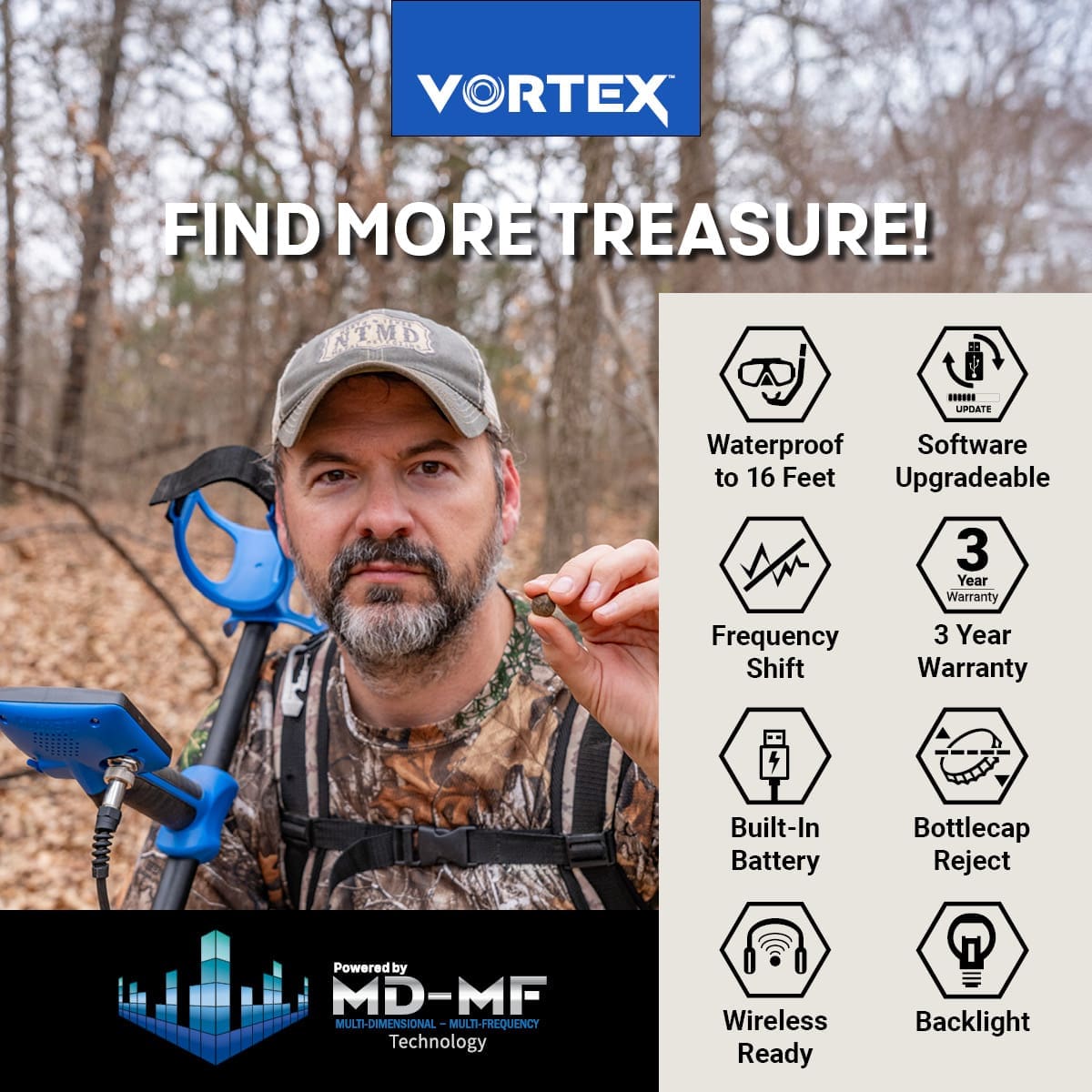 Denizli Garrett Vortex VX7 Dedektör - Vortex VX7, sahil, park ve tarla arasında geçiş yapan kullanıcı için dengeli güç noktasıdır.