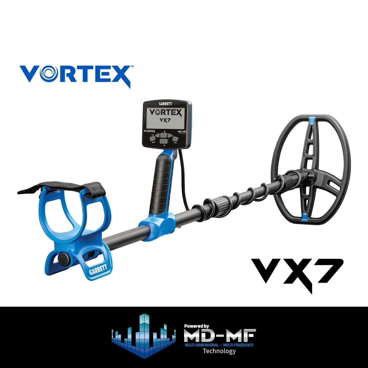 Denizli Garrett Vortex VX7 Dedektör - Katlanabilir gövde, taşıma ve araç içinde saklama tarafında Vortex ailesinin pratik avantajıdır.